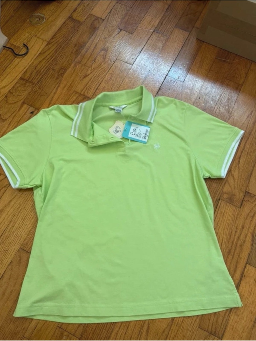 Lilly Pulitzer Golf Light Lime Green Short Sleeve Polo